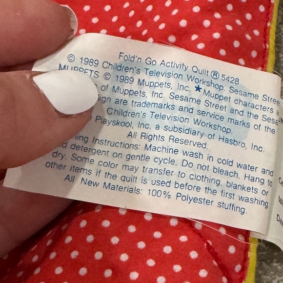 Vintage 1989 playskool sesame street activity mat tummytime baby cookie monster - Picture 2 of 10